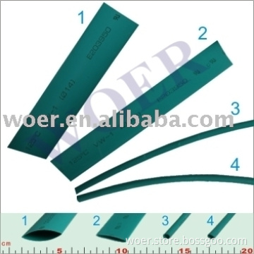 Environment Friendly Flame-retardant Thin Wall Shrinkable Tube: Green
